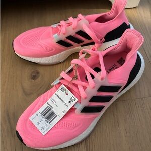 Adidas Vibrant Pink and Black Sneakers